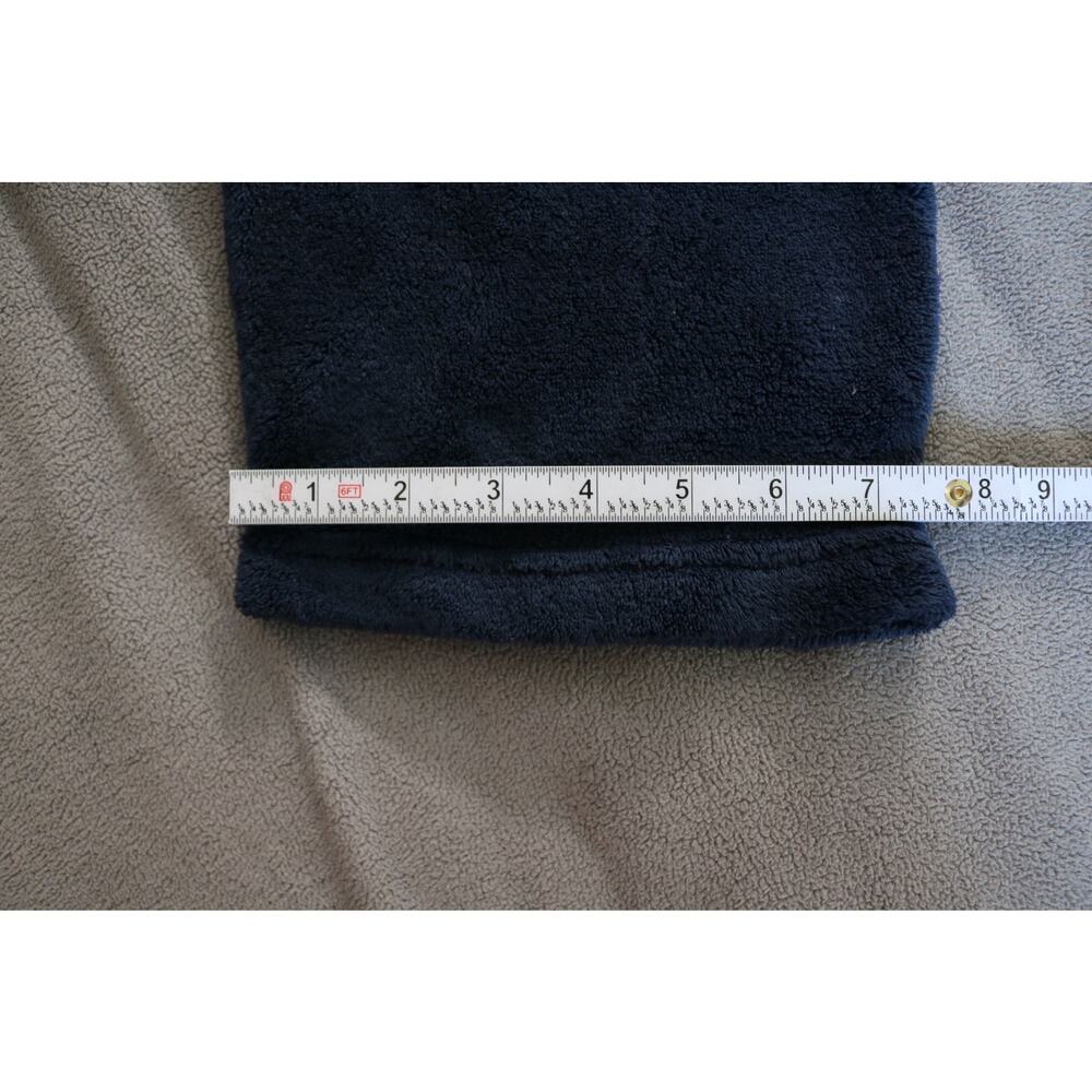 NAUTICA Sleep Robe Mens Navy Blue Soft Fuzzy Belted Pockets Sleepwear Lounge - Picture 9 of 14